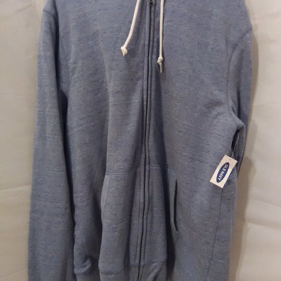 Old Navy Men's Zip Up Hoodie Color Light Blue Size XL NWT - Picture 2 of 7